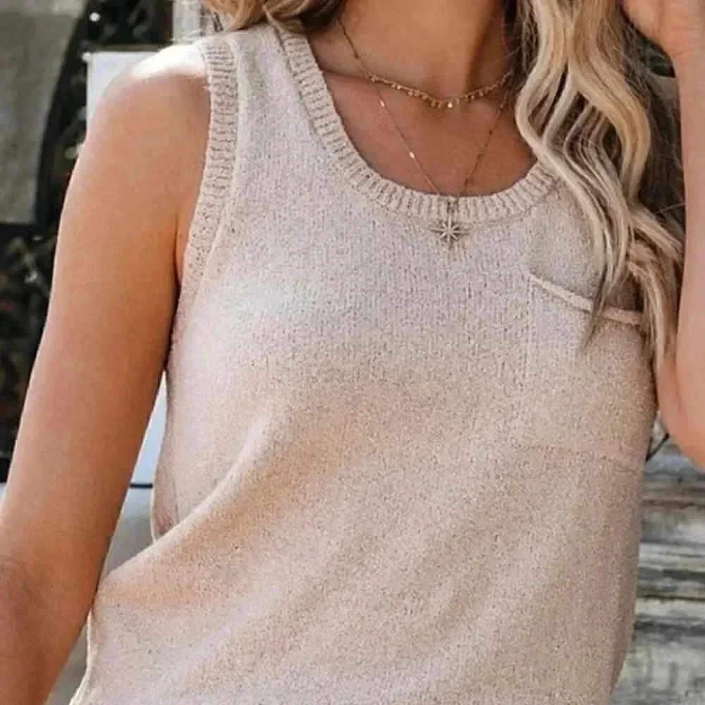 Soft Loose Knitted Tank Top